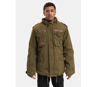 funktionale Brandit Herren Jacke Reißverschluss Kapuze mit Baumwolle Khaki 4XL