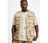 funktionale Brandit Herren Jacke Reißverschluss Taschen Beige L