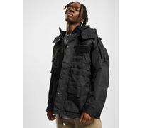 funktionale Brandit Herren Jacke Reißverschluss Taschen Schwarz 3XL