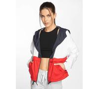 funktionale Urban Classics Damen Jacke große Kapuze Kordelzug 78 g/m² Blau/Weiß/Rot M