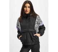 Urban Classics Frauen Übergangsjacke Ladies Aop Mixed Pull Over in schwarz S schwarz