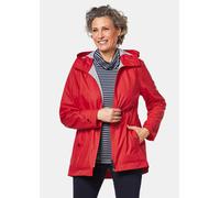 Funktionsjacke GOLDNER "Funktionaler Regenmantel mit Jerseyfutter", Damen, Gr. 44, rot, Obermaterial: 100% Polyester PES., figurumspielend, Tubular, Jacken Funktionsjacke, Praktischer 2-Wege-Reißversc