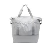 Funktionelle Sporttasche, Reisetasche, erweiterbare Schultertasche, Trocken- und Nass-Trennung, geräumiges Sportzubehör, Organizer, Nass- und Trockentrennung, Sporttasche, grau, Mass Beauty