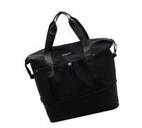 Funktionelle Sporttasche, Reisetasche, erweiterbare Umhängetasche, Trocken- und Nass-Trennung, geräumiges Sportzubehör, Organizer, Nass- und Trockentrennung, Sporttasche, Schwarz , Mass Beauty