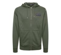 Funktions-Kapuzensweatjacke 11 PROJECT "Strickjacke PRSidney", Damen, Gr. M, grün (deep depths), Obermaterial: 50% Baumwolle CO. 50% Polyester PES., unifarben, Casual, normal, Strickjacken Zip-Hoodie