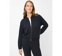 Funktions-Kapuzensweatjacke BRAX "Style BECKY L", Damen, Gr. 48, navy, 70% Viskose, 25% Polyester, 5% Elasthan, Sweatjacken (94765439-48) navy