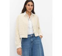 Funktions-Kapuzensweatjacke BRAX "Style BERNICE L", Damen, Gr. 40, hellbeige, 46% Polyester, 40% Baumwolle, 12% Viskose, 2% Elasthan, Sweatjacken (88769869-40) hellbeige