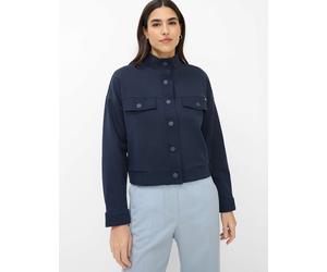 Funktions-Kapuzensweatjacke BRAX "Style BRIS L", Damen, Gr. 42, navy, 73% Baumwolle, 20% Polyester, 7% Elasthan, Sweatjacken (75624606-42) navy