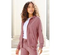 Funktions-Kapuzensweatjacke VIVANCE ACTIVE, Damen, Gr. L (44/46), rosa meliert, Trikot, Obermaterial: 88% Polyester, 12% Elasthan, meliert, bequem hüftlang, Sweatjacken, mit Teilungsnähten und geteilt