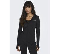 Funktions-Kapuzensweatjacke ONLY PLAY "ONPMILA LS ZIP HOOD TRAIN TOP NOOS", Damen, Gr. XS (34), schwarz, Jersey, Obermaterial: 74% Polyester, 14% Polyamid, 12% Elasthan, unifarben, normal, Rundhals, S