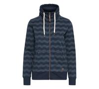 Funktions-Kapuzensweatjacke OXMO "Strickjacke OXVanta", Damen, Gr. S, blau (total eclipse), Obermaterial: 60% Baumwolle CO. 40% Polyester PES., Sweatjacken (98638036-S) total eclipse
