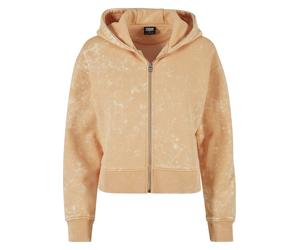 Funktions-Kapuzensweatjacke URBAN CLASSICS "Urban Classics Damen", Damen, Gr. XL, beige (paleorange), 70% Baumwolle, 30% Polyester, unifarben, Sweatjacken (14802669-XL) paleorange