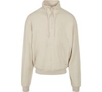 Funktions-Kapuzensweatjacke URBAN CLASSICS "Urban Classics Herren Organic Drawstring Troyer", Herren, Gr. L, softseagrass, 100% Baumwolle (Bio), unifarben, Sweatjacken (38783659-L) softseagrass