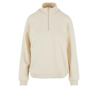 Funktions-Kapuzensweatjacke URBAN CLASSICS "Urban Classics Ladies Light Terry Troyer", Damen, Gr. XS, sandweiß, 70% Baumwolle, 30% Polyester, unifarben, ohne Ausschnitt, Sweatjacken (38902221-XS) sand