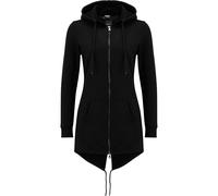 Funktions-Kapuzensweatjacke URBAN CLASSICS "Urban Classics Ladies Sweat Parka", Damen, Gr. XL, schwarz, 67% Baumwolle, 33% Polyester, unifarben, Rundhals, Sweatjacken (17373447-XL) schwarz