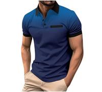 Funktions Poloshirt Herren Casual Kurzarm T-Shirts Leichtes Baumwolle Oberteile Bunte Farbverlauf Golfshirts Schnelltrocknend Atmungsaktiv Sportshirt Tennis Arbeit Polohemd Tops