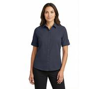 Funktionsbluse KILLTEC "KOS 85 WMN WVN SHRT", Damen, Gr. 38, nachtblau, Jersey, Obermaterial: 100% Polyester, Blusen, Langarm zum Krempeln und Fixieren, schnelltrocknendes Material (83438246-38) nacht