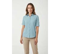 Funktionsbluse KILLTEC "KOS 85 WMN WVN SHRT", Damen, Gr. 42, hell ocean, Jersey, Obermaterial: 100% Polyester, Blusen, Langarm zum Krempeln und Fixieren, schnelltrocknendes Material (44905556-42) hell