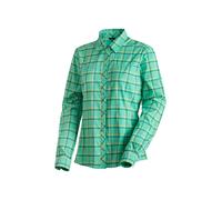 Funktionsbluse MAIER SPORTS "Kendra L/S W", Damen, Gr. 38, smaragd, 97% Polyester, 3% Elasthan, Blusen, Damen Bluse, leichte Langarmbluse, Blusen-Shirt, Karobluse, Reg Fit (18098619-38) smaragd