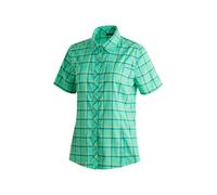 Funktionsbluse MAIER SPORTS "Kendra S/S W", Damen, Gr. 34, grün (smaragd), 97% Polyester, 3% Elasthan, Blusen, Damen Bluse, leichte Kurzarmbluse, Blusen-Shirt, Karobluse, Reg Fit (53210242-34) smaragd