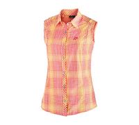 Funktionsbluse MAIER SPORTS "Paloma", Damen, Gr. 42, rot (hellrot), 85% Polyester, 15% Viscose, Blusen, Karierte, ärmellose Bluse für Wandern, Reisen und Freizeit (39641103-42) hellrot