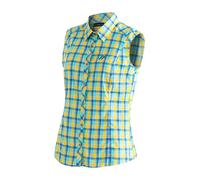 Funktionsbluse MAIER SPORTS "Paloma", Damen, Gr. 44, gelb (pastellgelb), 85% Polyester, 15% Viskose, Blusen, ärmellose Damen Bluse, sommerliches Blusen-Shirt, Karobluse, Reg. Fit (32288065-44) pastell