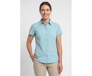 Funktionsbluse SCHÖFFEL "Blouse Style Dooser WMN", Damen, Gr. 38, tidal wave, Obermaterial: 85% Polyester, 15% Elasthan, Blusen, sportliche Passform, für Trekking und Outdoor, sportlicher Stil (218691
