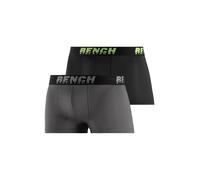 Funktionsboxer BENCH. "Boxershorts für Herren", Herren, Gr. XL, 2 Stk., grau (grau, schwarz), Microfaser, Obermaterial: 91% Polyester, 9% Elasthan, unifarben, körpernah, Unterhosen, Unterhosen mit spo
