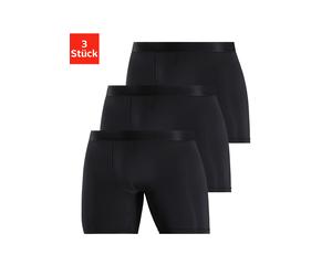 Funktionsboxer H.I.S, Herren, Gr. L, 3 Stk., schwarz, Microfaser, Obermaterial: 92% Polyamid, 8% Elasthan, unifarben, körpernah, Unterhosen, mit langem Bein in pflegeleichter Microfaser-Qualität (2710