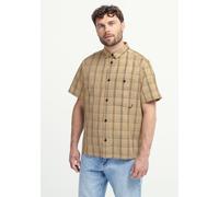 Funktionshemd JACK WOLFSKIN "HOT TRAIL SHIRT M", Herren, Gr. M (50), N-Gr, beige (phantom chec), Obermaterial: 100% Baumwolle, Hemden, Kurzarm, aus Baumwolle, in den Größen S bis XXXL (41820658-M) pha