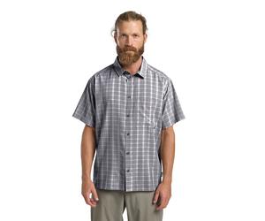 Funktionshemd JACK WOLFSKIN "MESETA SHIRT M", Herren, Gr. M (50), N-Gr, check stark, Single Jersey, Obermaterial: 100% Polyester, Hemden (98371614-M) check stark