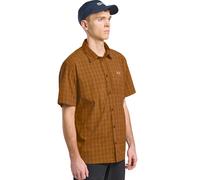 Funktionshemd JACK WOLFSKIN "NORBO S/S SHIRT M", Herren, Gr. L (52), Normalgrößen, check, autumnleaves, Obermaterial: 95% Polyamid, 5% sonstige Fasern, Hemden (71392609-L) check, autumnleaves