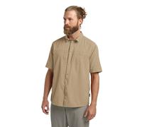 Funktionshemd JACK WOLFSKIN "SIERRA CANYON SS SHIRT M", Herren, Gr. M (50), Normalgrößen, hazelwood, Obermaterial: 100% POLYAMID. Futter: 100% POLYESTER, Hemden (56120909-M) hazelwood