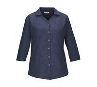 Funktionshemd KILLTEC "KOS 62 WMN WVN SHRT", Damen, Gr. 36, Normalgrößen, blau (nachtblau), Obermaterial: 100% Polyester, Hemden, Schnelltrocknende Bluse mit floralem Print und Rückenraffung (79504847