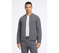 Funktionshemd LINDBERGH "Overshirt", Herren, Gr. S, N-Gr, grau (grau mix), Stoff, Obermaterial: 75% Polyester, 22% Viskose, 3% Elasthan, unifarben, slim fit normal, Rundhals, Ärmel mit Ärmelschlitz 1-