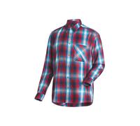 Funktionshemd MAIER SPORTS "Claas", Herren, Gr. 62, Normalgrößen, nightbreak, 85% Polyester, 15% Viskose, Hemden, Herren Hemd langarm, karriertes Freizeithemd, Langarmhemd, Regular Fit (29800545-62) n
