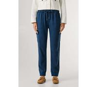 Funktionshose PEPE JEANS "Hose MID WAIST SLIM JOGGER NEW CRUSADE", Damen, Gr. 28, blau (deep sea blau), 60% Lyocell, 40% Baumwolle, Hosen Funktionshose (73726459-28) deep sea blau