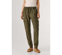 Funktionshose PEPE JEANS "trousers MID WAIST SLIM JOGGER NEW CRUSADE", Damen, Gr. 28, schwarz khaki grün, 60% Lyocell, 40% Baumwolle, Hosen Funktionshose (52211359-28) schwarz khaki grün