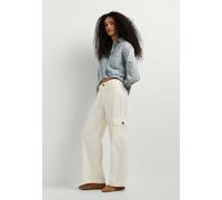 Funktionshose PEPE JEANS "trousers KIRA PANT", Damen, Gr. XL, beige (mousse weiß), 100% Baumwolle, Hosen Funktionshose (30069743-XL) mousse weiß