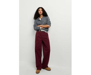 Funktionshose PEPE JEANS "trousers LINDSEY", Damen, Gr. L, rot (bordeaux rot), 98% Baumwolle, 2% Elasthan, Hosen Funktionshose (86401836-L) bordeaux rot