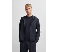 Funktionsjacke BOSS GREEN "L Commuter", Herren, Gr. XL, blau (dunkelblau402), Web, Obermaterial: 95% Polyester, 5% Elasthan, unifarben, regular fit, hoch geschlossener Ausschnitt, Raglanärmel Umschlag