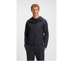 Funktionsjacke BOSS GREEN "L Commuter", Herren, Gr. XL, blau (dunkelblau402), Web, Obermaterial: 95% Polyester, 5% Elasthan, unifarben, regular fit, hoch geschlossener Ausschnitt, Raglanärmel Umschlag