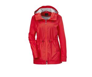 Funktionsjacke GOLDNER "Funktionaler Regenmantel mit Jerseyfutter", Damen, Gr. 44, rot, Obermaterial: 100% Polyester PES., figurumspielend, Tubular, Jacken Funktionsjacke, Praktischer 2-Wege-Reißversc