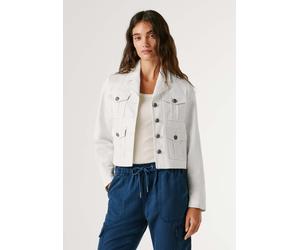 Funktionsjacke PEPE JEANS "light jacket GIGIH", Damen, Gr. L, weiß, 100% Baumwolle, Jacken Funktionsjacke (25025442-L) weiß