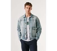 Funktionsjacke PEPE JEANS "light jacket MILO", Herren, Gr. M, 12oz blau rigid denim, 100% Baumwolle, Jacken Funktionsjacke (48691200-M) 12oz blau rigid denim