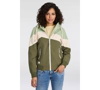 Funktionsjacke RAGWEAR "NUGGIE OMBRE O", Damen, Gr. XL, olive colorblock, Web, Obermaterial: 100% Polyester, colorblocking, kontrastfarbene Details, figurbetont taillenlang, Rippbündchen, Jacken Funkt