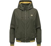 Funktionsjacke RAGWEAR "Oggie Sporty YOUMODO", Damen, Gr. L (40), olivgrün, Obermaterial: 100% Polyester; Innenfutter: 100% Polyester, gerade hüftlang, hoch geschlossener Ausschnitt, Ärmel ohne Ärmels