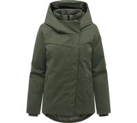Funktionsjacke RAGWEAR "Pavleen Short Y", Damen, Gr. XS (34), schwarz olive, Obermaterial: 100% Polyester. Innenfutter: 100% Polyester. Wattierung: 100% Polyester, figurumspielend Po-bedeckend, Ärmel