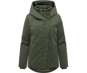 Funktionsjacke RAGWEAR "Pavleen Short Y", Damen, Gr. XS (34), schwarz olive, Obermaterial: 100% Polyester. Innenfutter: 100% Polyester. Wattierung: 100% Polyester, figurumspielend Po-bedeckend, Ärmel