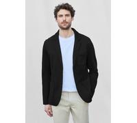 Funktionsjacke STREET ONE MEN, Herren, Gr. 3XL, schwarz, Web, 79% Baumwolle, 19% Polyester, 2% Elasthan, Strukturmuster, comfort fit normal, V-Ausschnitt, Bündchen, Jacken Funktionsjacke, mit Reverskr